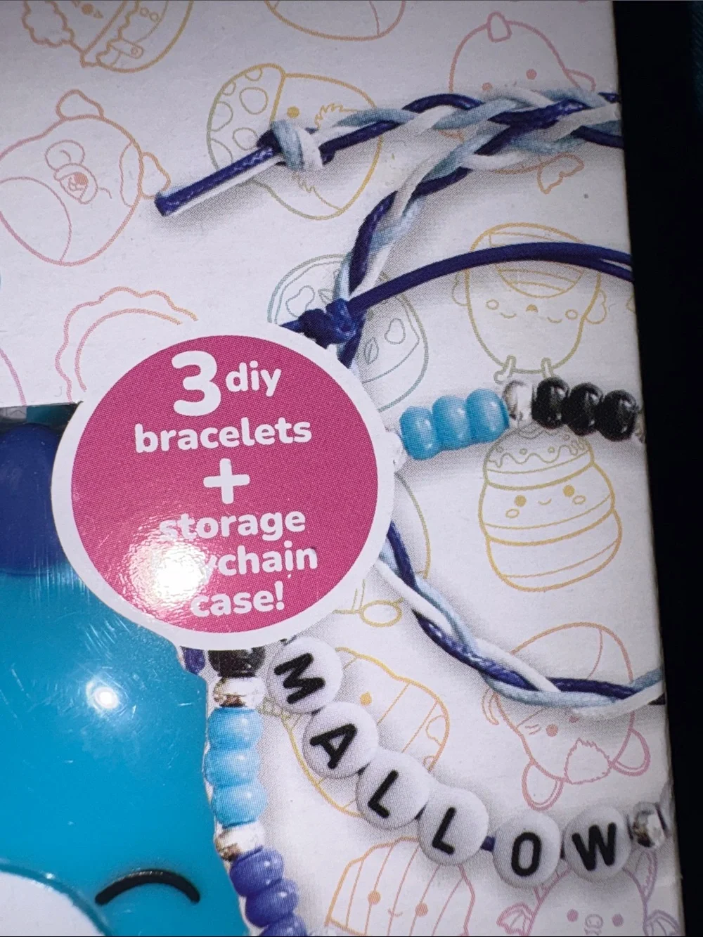 Squishmallows Tatiana Blue Bracelet Kit with Bead Charms